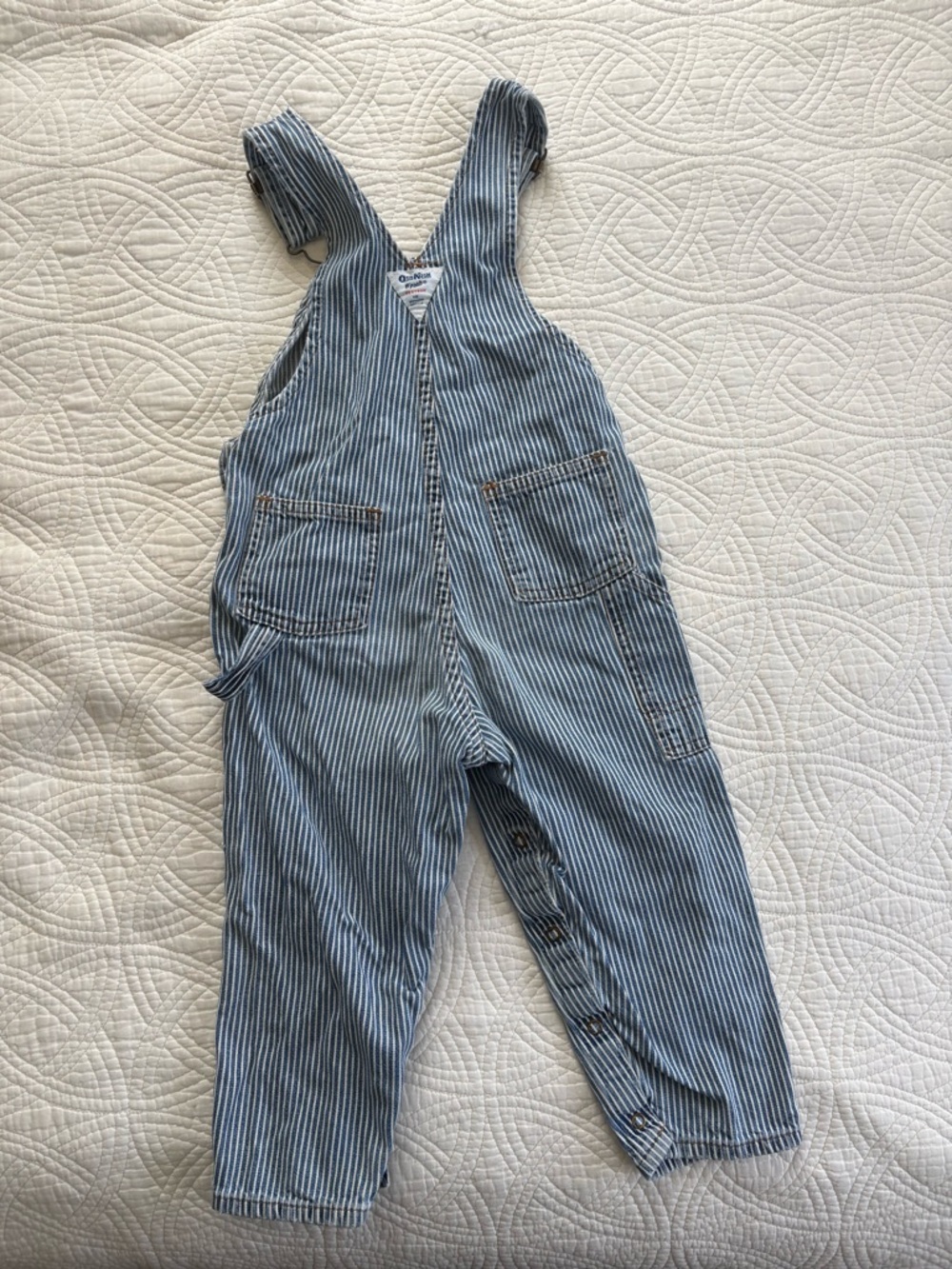 OshKosh B'gosh Vintage Stripe 4T Overalls - Picture 8 of 9